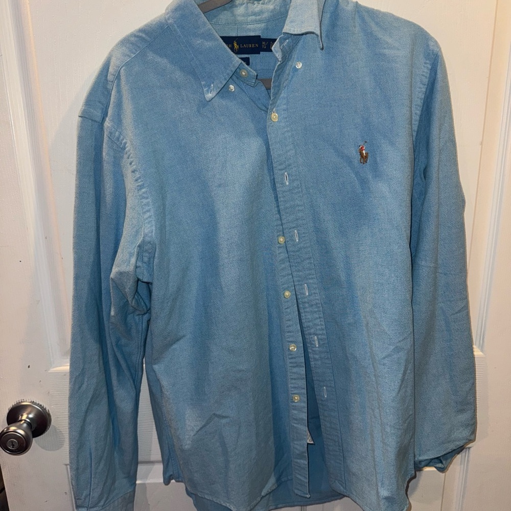 Ralph Lauren Blue Casual Button Down Shirt
